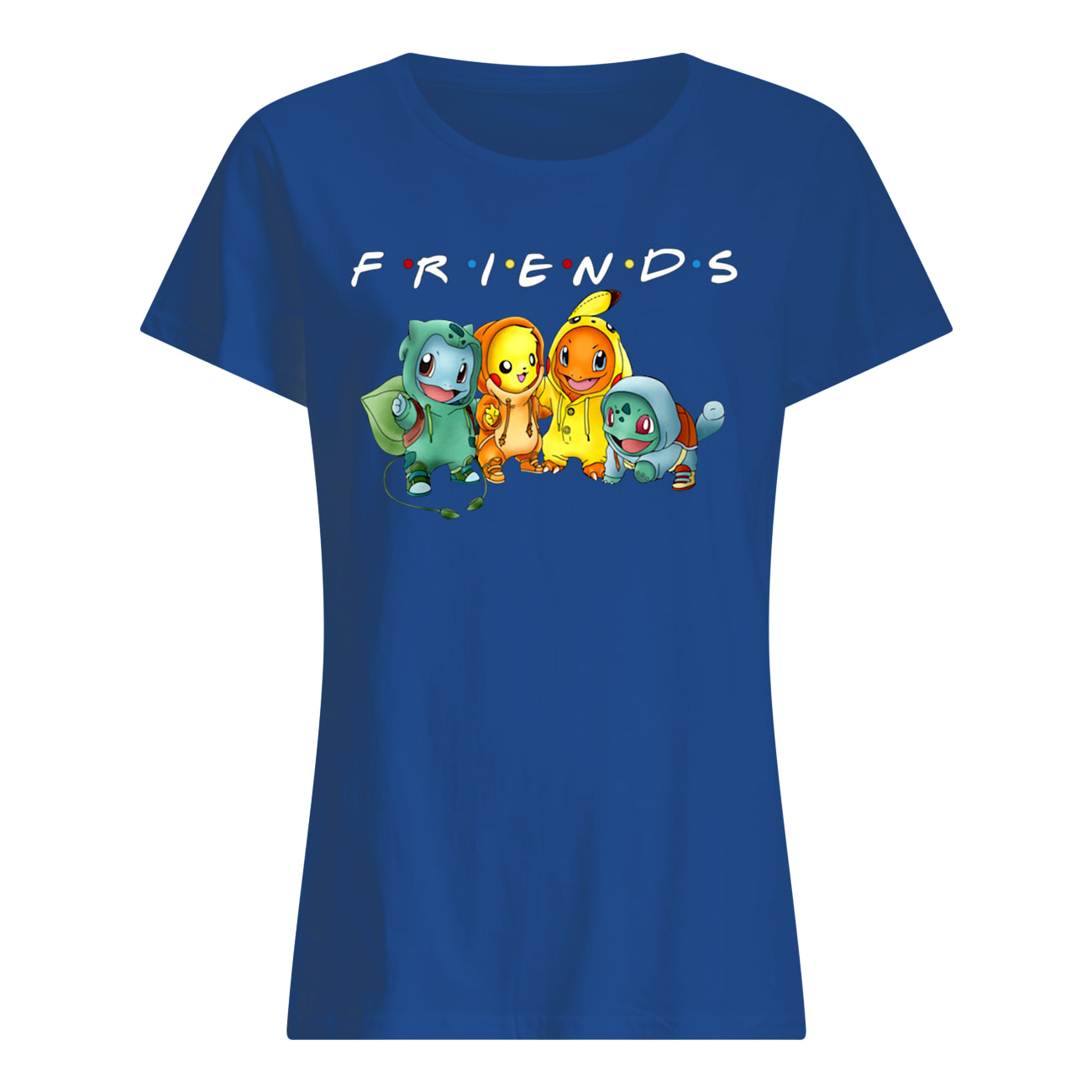 Friends tv show pokemon womens shirt