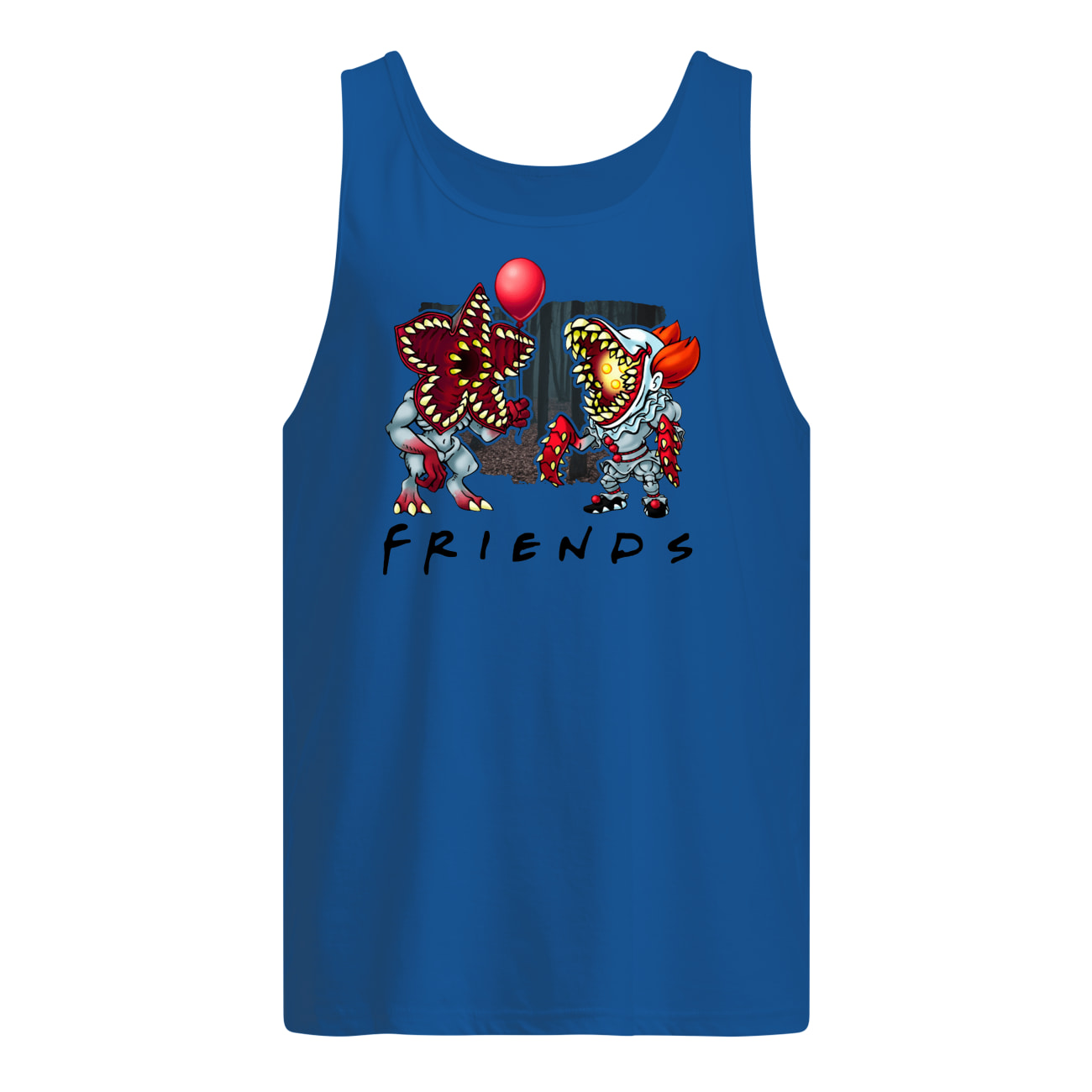 Friends tv show stranger things demogorgon pennywise it tank top