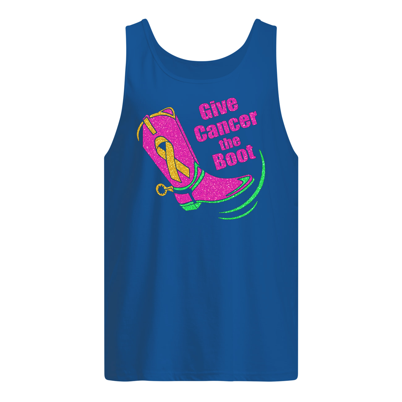 Give cancer the boot breast cancer awareness tank top