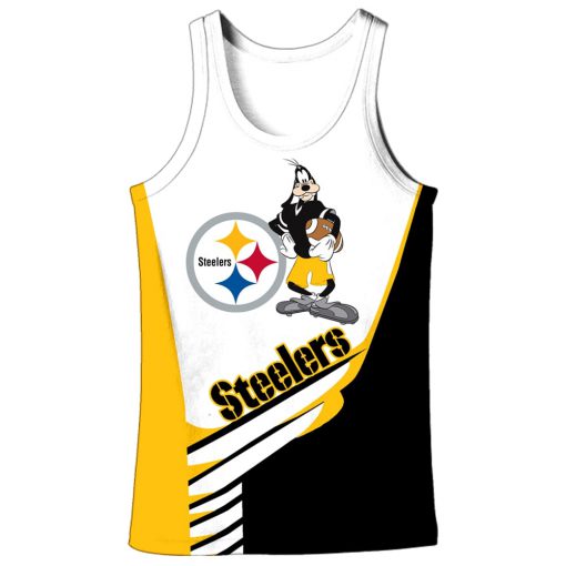 Goofy pittsburgh steelers all over print tank top