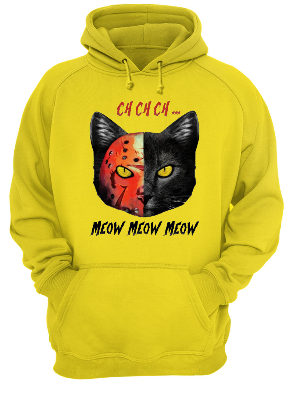 Halloween cat cosplay jason voorhees hoodie