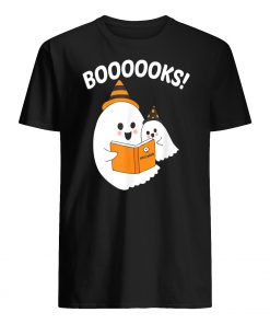Halloween ghost booooooks boo read books mens shirt