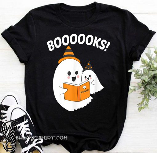Halloween ghost booooooks boo read books shirt