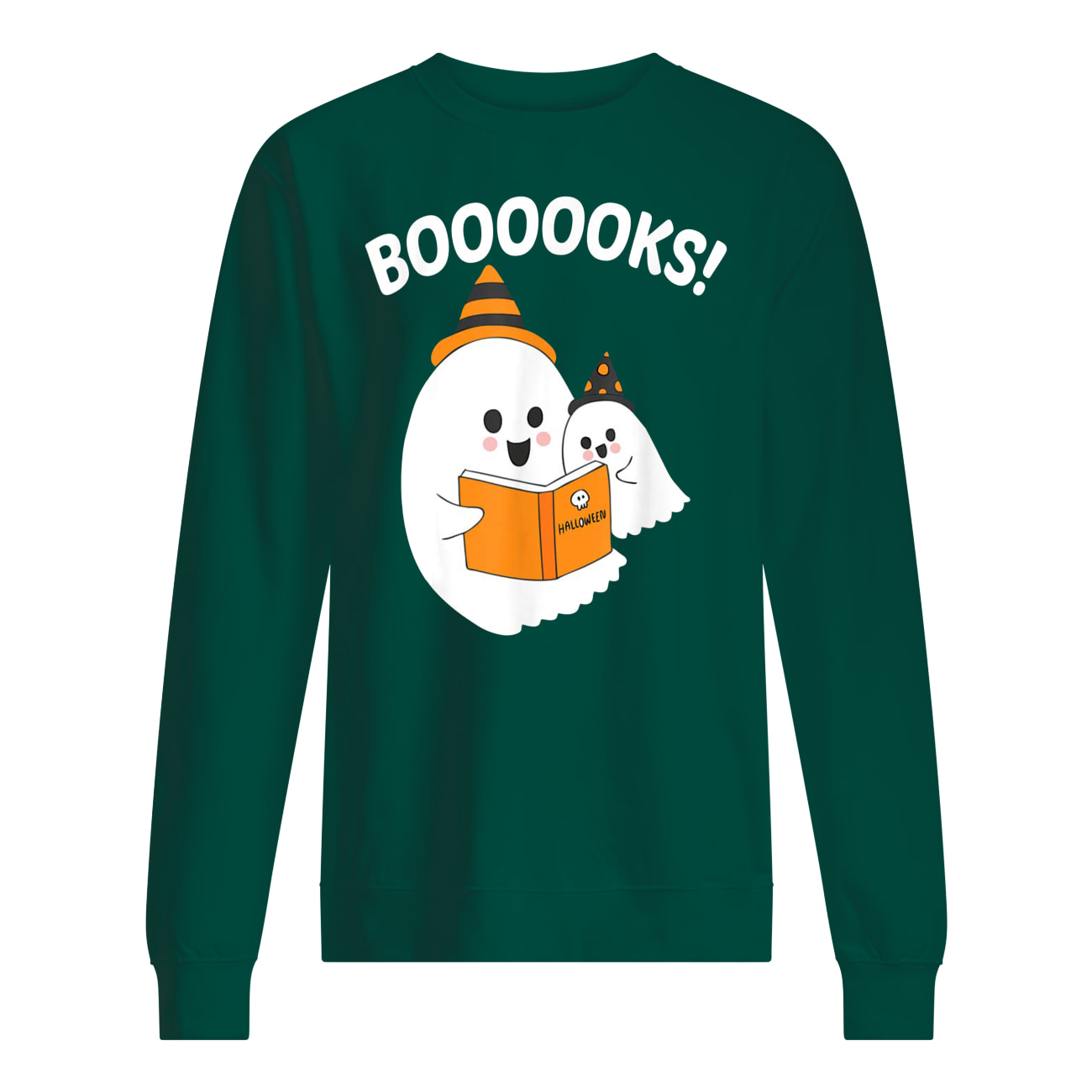 Halloween ghost booooooks boo read books sweatshirt