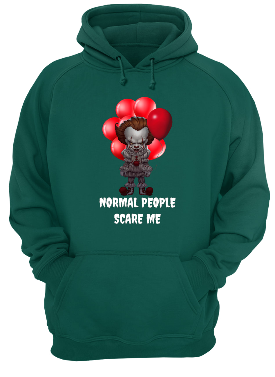 Halloween pennywise normal people scare me hoodie
