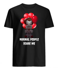 Halloween pennywise normal people scare me mens shirt