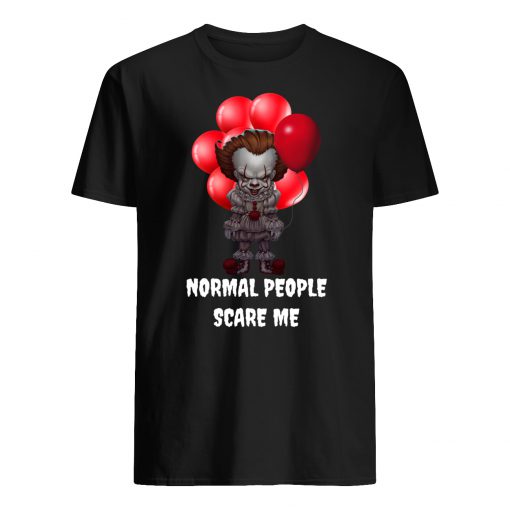 Halloween pennywise normal people scare me mens shirt
