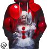 Halloween pennywise the sexy clown girl 3d hoodie