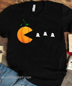 Halloween pumpkin ghosts pac-man shirt