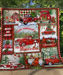 Have yourself a merry little christmas red truck christmas quilt 2