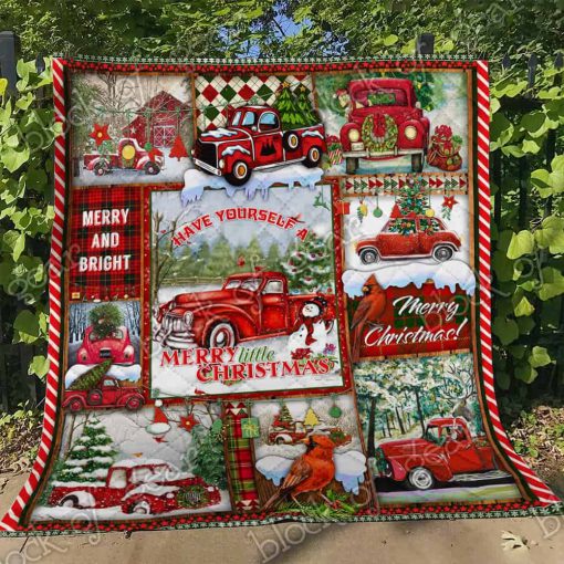Have yourself a merry little christmas red truck christmas quilt 2