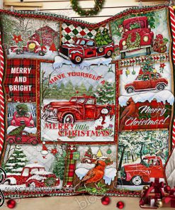 Have yourself a merry little christmas red truck christmas quilt
