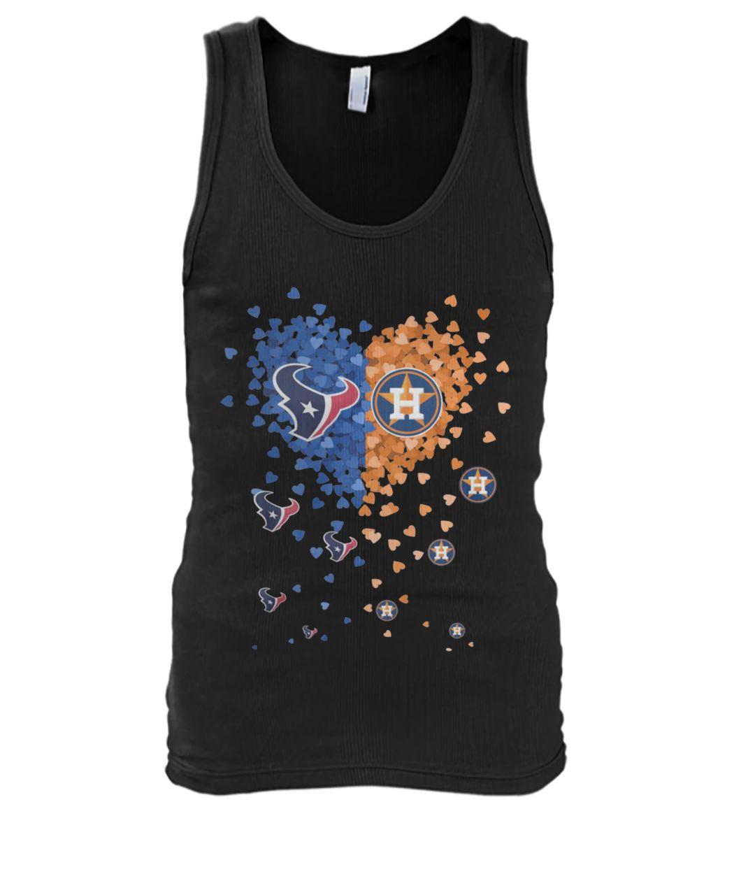 Heart butterfly love houston texans and houston astros tank top