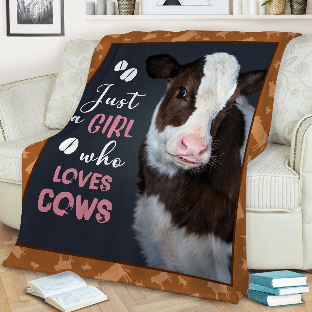 Heifer just girl who loves cows blanket 110x125