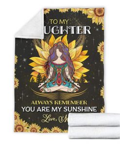 Hippie girl to my daughter always remember you are my sunshine blanket 4