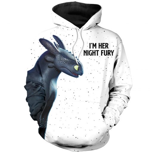 How to train you dragon I'm her night fury 3d hoodie