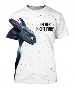How to train you dragon I'm her night fury 3d t-shirt