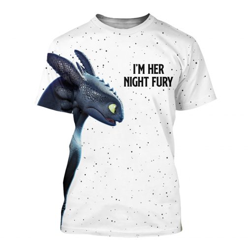 How to train you dragon I'm her night fury 3d t-shirt