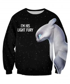 How to train your dragon light fury 3d sweatshirt