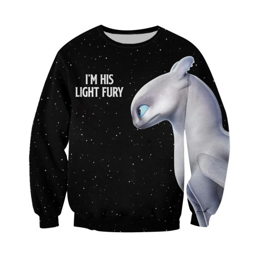 How to train your dragon light fury 3d sweatshirt