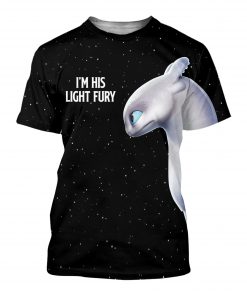 How to train your dragon light fury 3d t-shirt