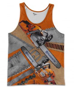 Husqvarna chainsaw 3d all over printed tank top