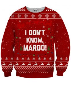 I don't know margo ugly christmas sweater - red