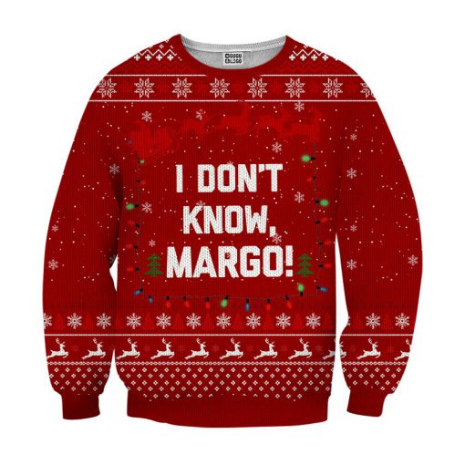 I don't know margo ugly christmas sweater - red