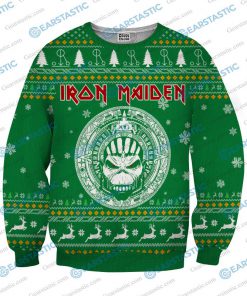 Iron maiden ugly christmas sweater - green