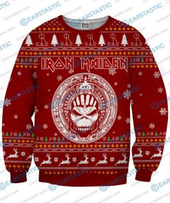 Iron maiden ugly christmas sweater - red