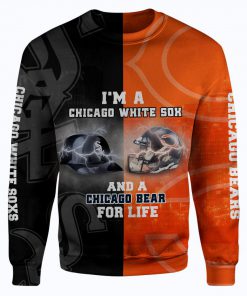 I’m a chicago white sox and a chicago bears for life 3d sweater