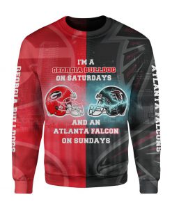 I’m a georgia bulldogs on saturdays and an atlanta falcons on sundays 3d sweater