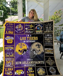 I’m a lsu tigers on saturdays and a new orleans saints on sundays blanket - 1
