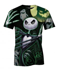 Jack skellington and ghost all over print tshirt