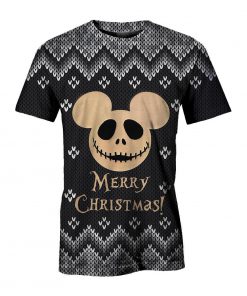 Jack skellington mickey mouse merry christmas all over print tshirt