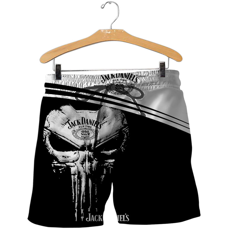 Jack’s daniel punisher all over print shorts