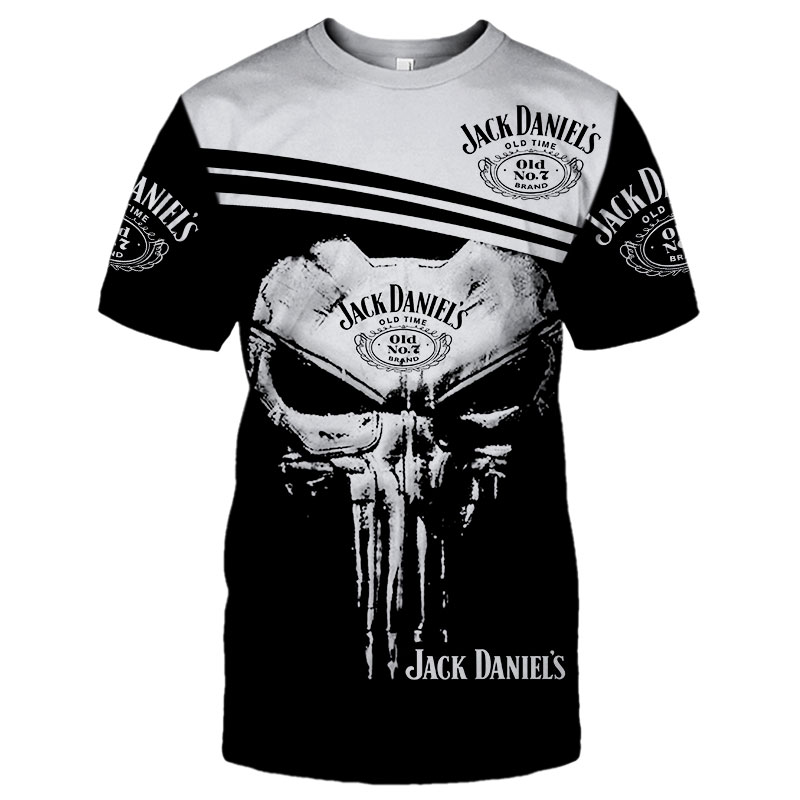 Jack’s daniel punisher all over print tshirt