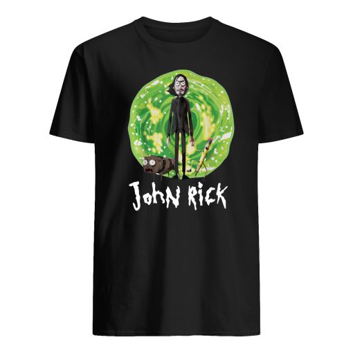 John wick john rick rick and morty mens shirt