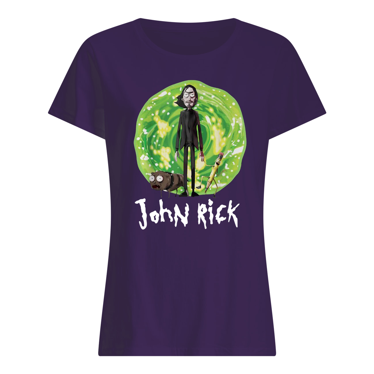 John wick john rick rick and morty womens shirt
