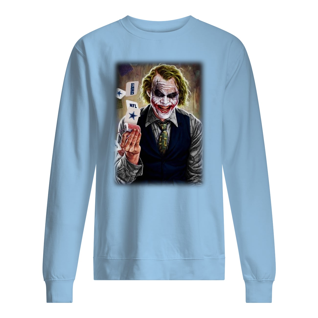 Joker heath ledger nfl dallas cowboys sweatshirt