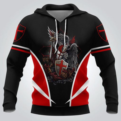Knights templar 3d full printing hoodie
