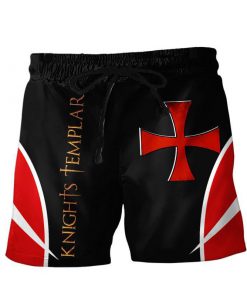 Knights templar 3d full printing short pants