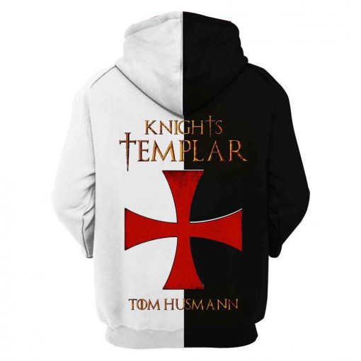 Knights templar the rise of the knight templar 3d full printing shirt - back