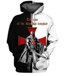 Knights templar the rise of the knight templar 3d full printing shirt - front