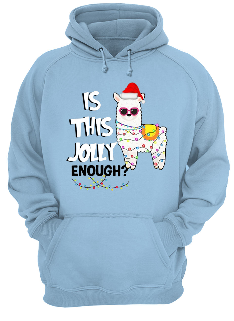 Llama is this jolly enough christmas hoodie