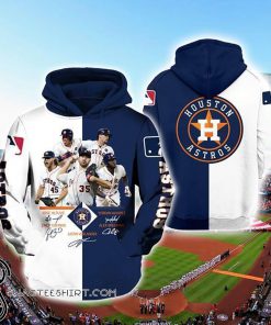 MLB houston astros players signatures all over print hoodie