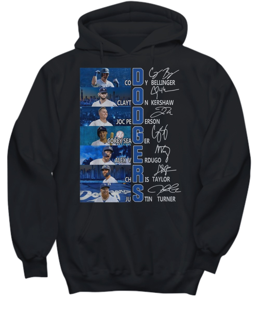 MLB los angeles dodgers signatures hoodie
