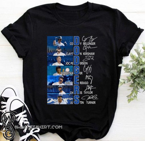 MLB los angeles dodgers signatures shirt