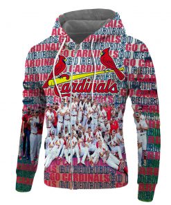 MLB st louis cardinals go redbirds 3d zip hoodie