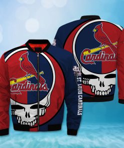 MLB st louis cardinals skull 3d bomber jacket